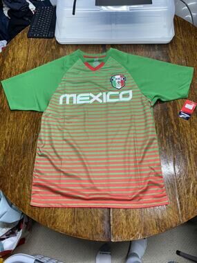 Mens Mexico National Soccer Team Jersey Icon Sports Shirt Large White Green